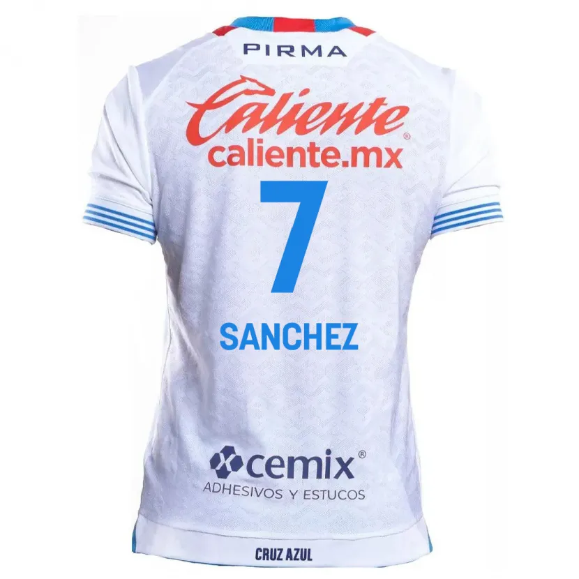 Danxen Kinder Andrea Sanchez #7 Weiß Blau Auswärtstrikot Trikot 2024/25 T-Shirt Österreich