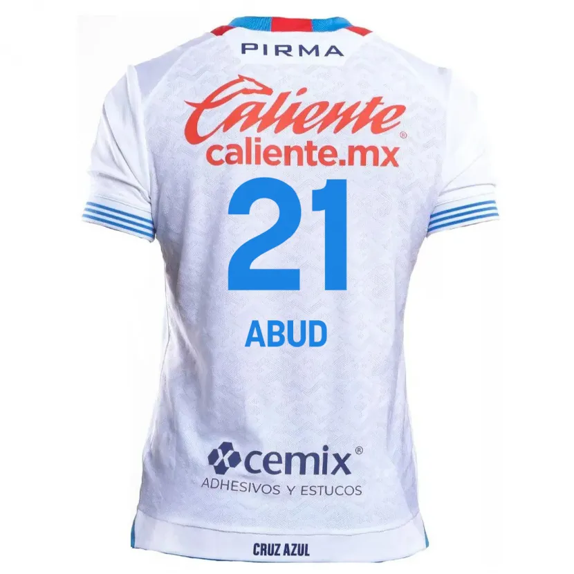 Danxen Kinder Karime Abud #21 Weiß Blau Auswärtstrikot Trikot 2024/25 T-Shirt Österreich