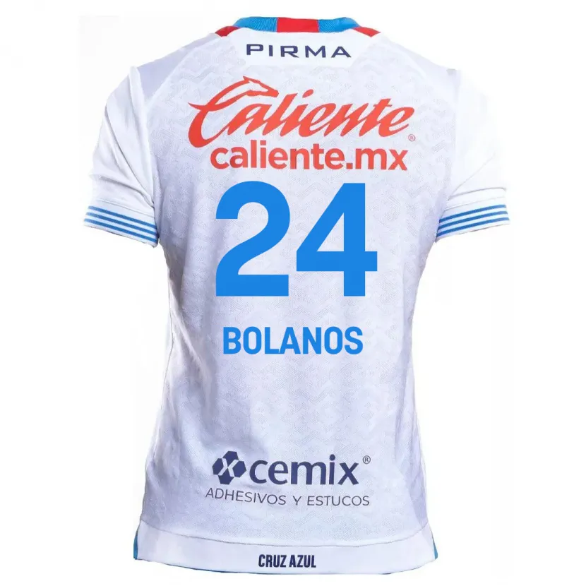 Danxen Kinder Jatziry Bolanos #24 Weiß Blau Auswärtstrikot Trikot 2024/25 T-Shirt Österreich