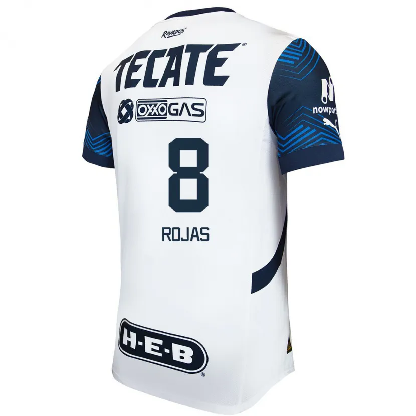Danxen Kinder Joao Rojas #8 Weiß Blau Auswärtstrikot Trikot 2024/25 T-Shirt Österreich