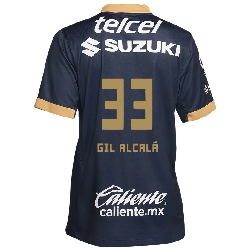 Danxen Kinder Gil Alcalá #33 Obsidian Gold Weiß Auswärtstrikot Trikot 2024/25 T-Shirt Österreich