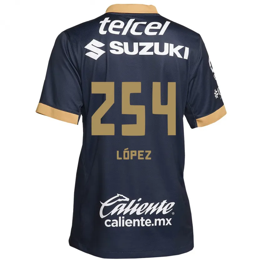 Danxen Kinder Santiago López #254 Obsidian Gold Weiß Auswärtstrikot Trikot 2024/25 T-Shirt Österreich