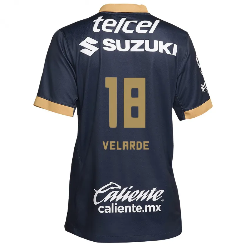 Danxen Kinder Efrain Velarde #18 Obsidian Gold Weiß Auswärtstrikot Trikot 2024/25 T-Shirt Österreich