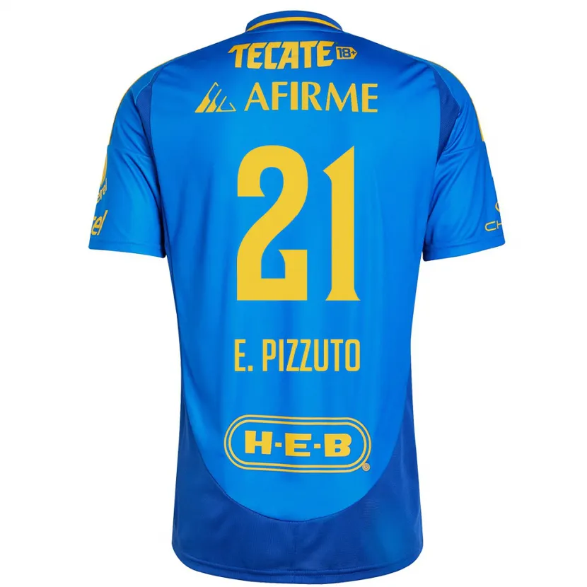 Danxen Kinder Eugenio Pizzuto #21 Blau Gelb Auswärtstrikot Trikot 2024/25 T-Shirt Österreich