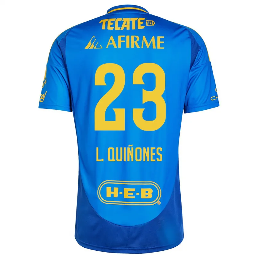 Danxen Kinder Luis Quiñones #23 Blau Gelb Auswärtstrikot Trikot 2024/25 T-Shirt Österreich