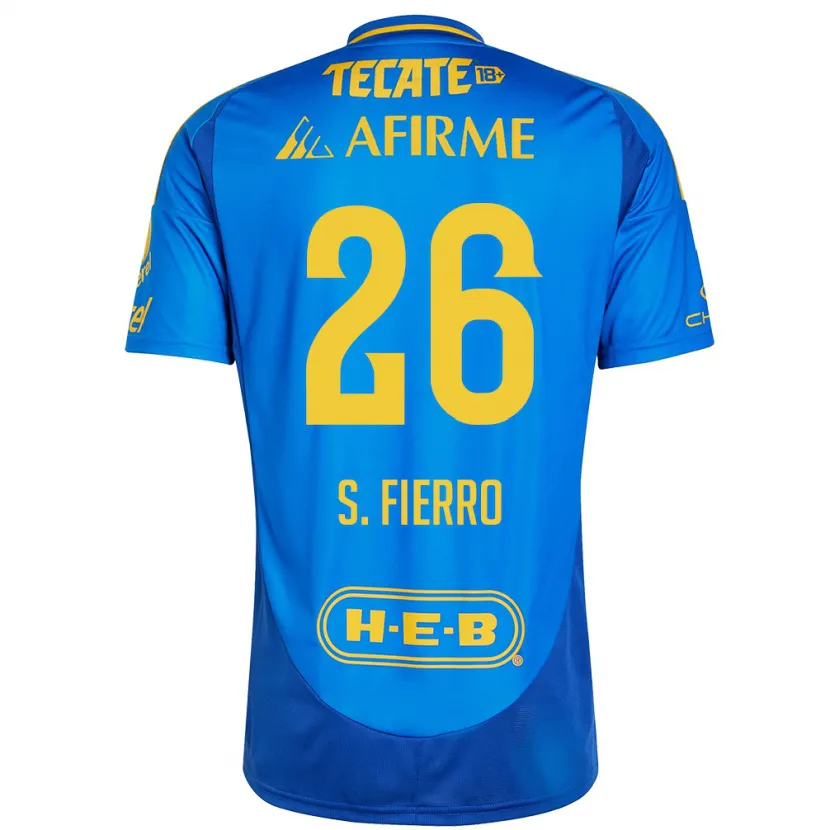 Danxen Kinder Sebastián Fierro #26 Blau Gelb Auswärtstrikot Trikot 2024/25 T-Shirt Österreich