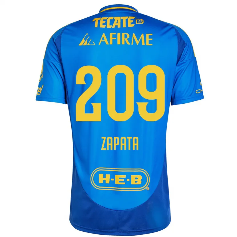 Danxen Kinder Jorge Zapata #209 Blau Gelb Auswärtstrikot Trikot 2024/25 T-Shirt Österreich