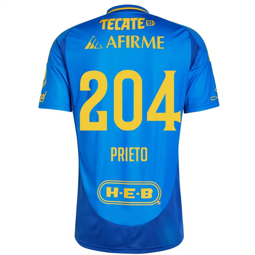Danxen Kinder Leonel Prieto #204 Blau Gelb Auswärtstrikot Trikot 2024/25 T-Shirt Österreich