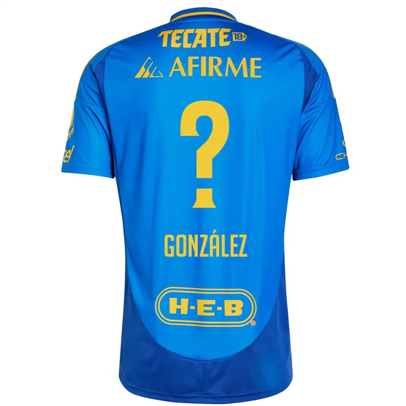Danxen Kinder Fernando González #0 Blau Gelb Auswärtstrikot Trikot 2024/25 T-Shirt Österreich
