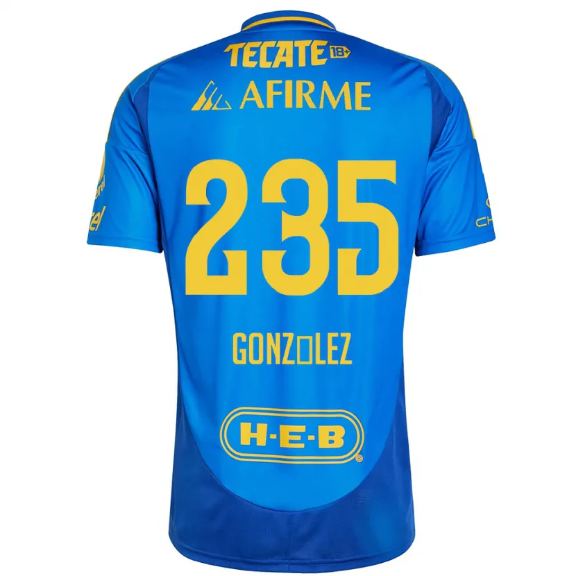 Danxen Kinder Mauricio González #235 Blau Gelb Auswärtstrikot Trikot 2024/25 T-Shirt Österreich