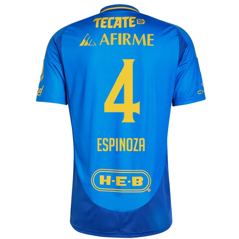 Danxen Kinder Greta Espinoza #4 Blau Gelb Auswärtstrikot Trikot 2024/25 T-Shirt Österreich