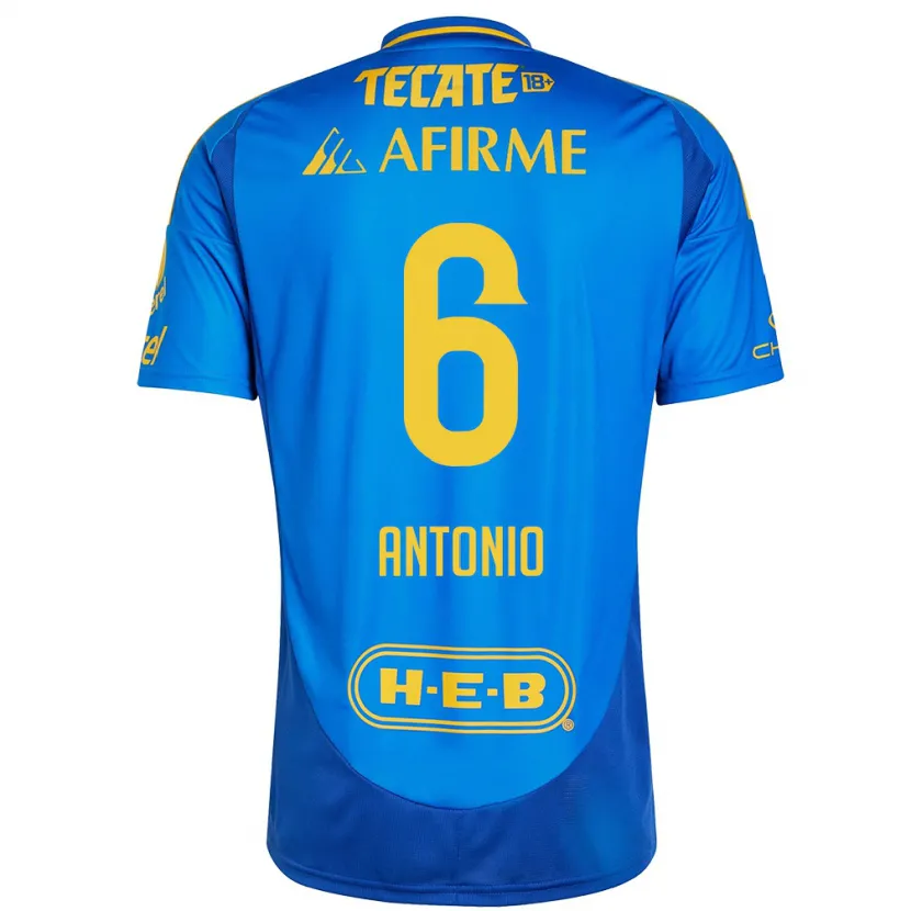 Danxen Kinder Nancy Antonio #6 Blau Gelb Auswärtstrikot Trikot 2024/25 T-Shirt Österreich