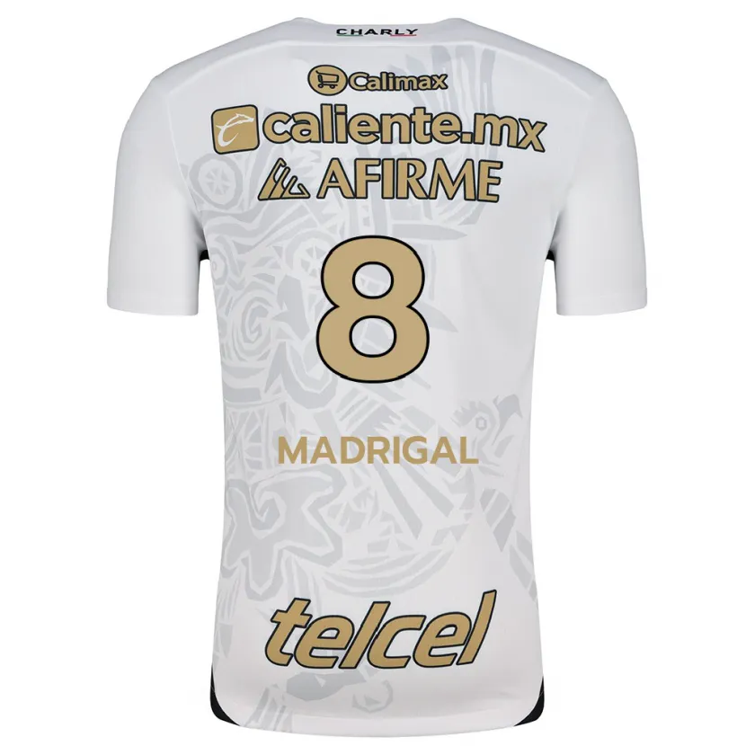 Danxen Kinder Fernando Madrigal #8 Weiß Schwarz Auswärtstrikot Trikot 2024/25 T-Shirt Österreich