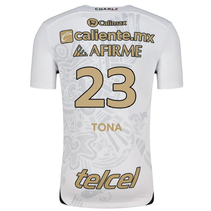 Danxen Kinder Iván Tona #23 Weiß Schwarz Auswärtstrikot Trikot 2024/25 T-Shirt Österreich