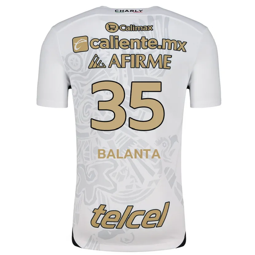 Danxen Kinder Kevin Balanta #35 Weiß Schwarz Auswärtstrikot Trikot 2024/25 T-Shirt Österreich