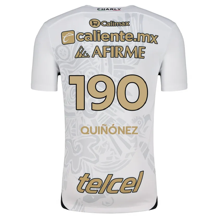 Danxen Kinder Martín Quiñónez #190 Weiß Schwarz Auswärtstrikot Trikot 2024/25 T-Shirt Österreich