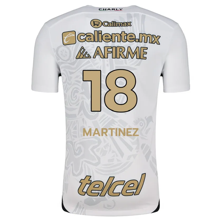 Danxen Kinder Natividad Martínez #18 Weiß Schwarz Auswärtstrikot Trikot 2024/25 T-Shirt Österreich