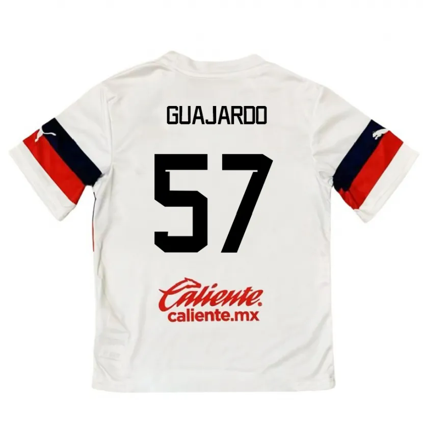 Danxen Kinder Dylan Guajardo #57 Weiß Rot Auswärtstrikot Trikot 2024/25 T-Shirt Österreich