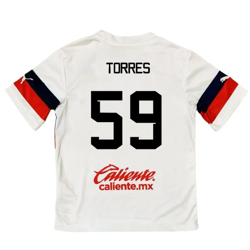 Danxen Kinder Christian Torres #59 Weiß Rot Auswärtstrikot Trikot 2024/25 T-Shirt Österreich