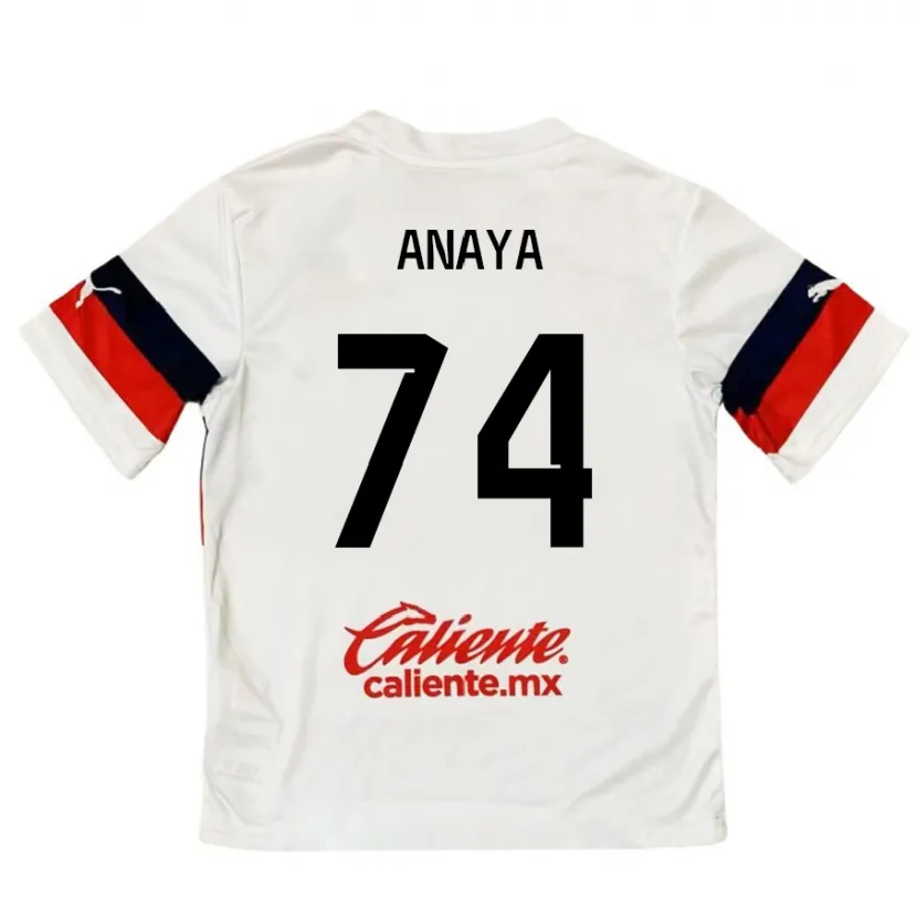 Danxen Kinder Mario Anaya #74 Weiß Rot Auswärtstrikot Trikot 2024/25 T-Shirt Österreich