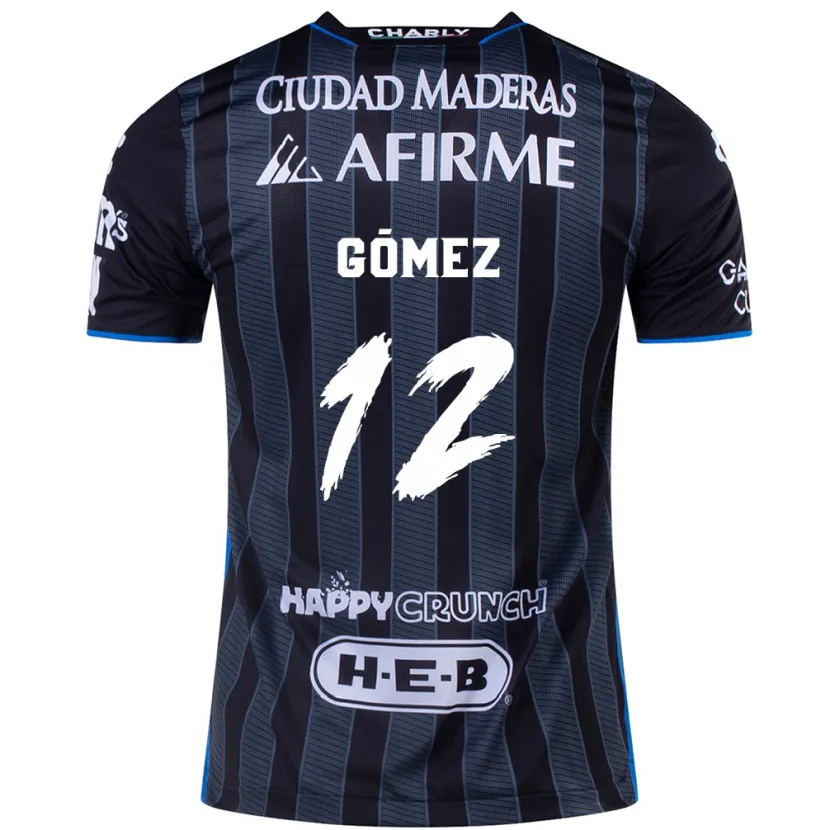 Danxen Kinder Jaime Gómez #12 Weiß Schwarz Auswärtstrikot Trikot 2024/25 T-Shirt Österreich