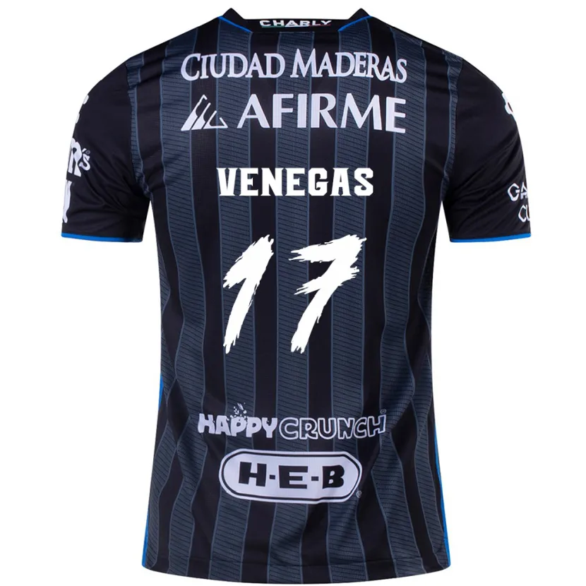 Danxen Kinder Francisco Venegas #17 Weiß Schwarz Auswärtstrikot Trikot 2024/25 T-Shirt Österreich