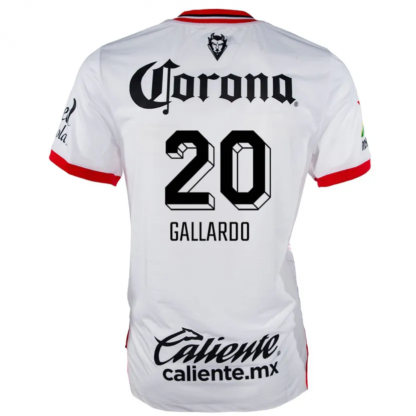 Danxen Kinder Jesús Gallardo #20 Weiß Rot Auswärtstrikot Trikot 2024/25 T-Shirt Österreich