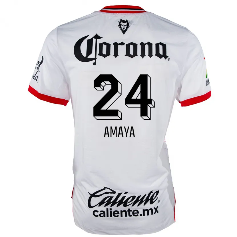 Danxen Kinder Frankie Amaya #24 Weiß Rot Auswärtstrikot Trikot 2024/25 T-Shirt Österreich
