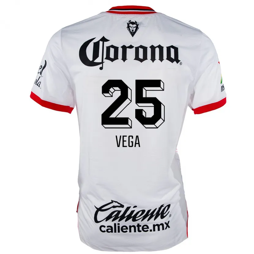 Danxen Kinder Alexis Vega #25 Weiß Rot Auswärtstrikot Trikot 2024/25 T-Shirt Österreich
