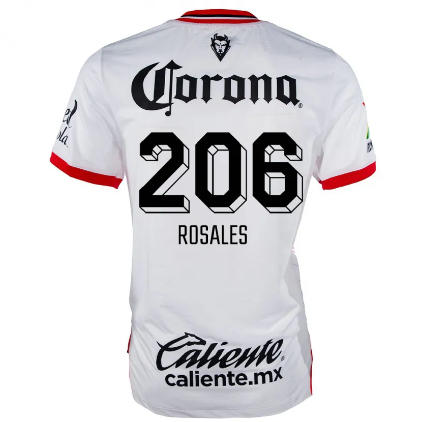 Danxen Kinder Santiago Rosales #206 Weiß Rot Auswärtstrikot Trikot 2024/25 T-Shirt Österreich