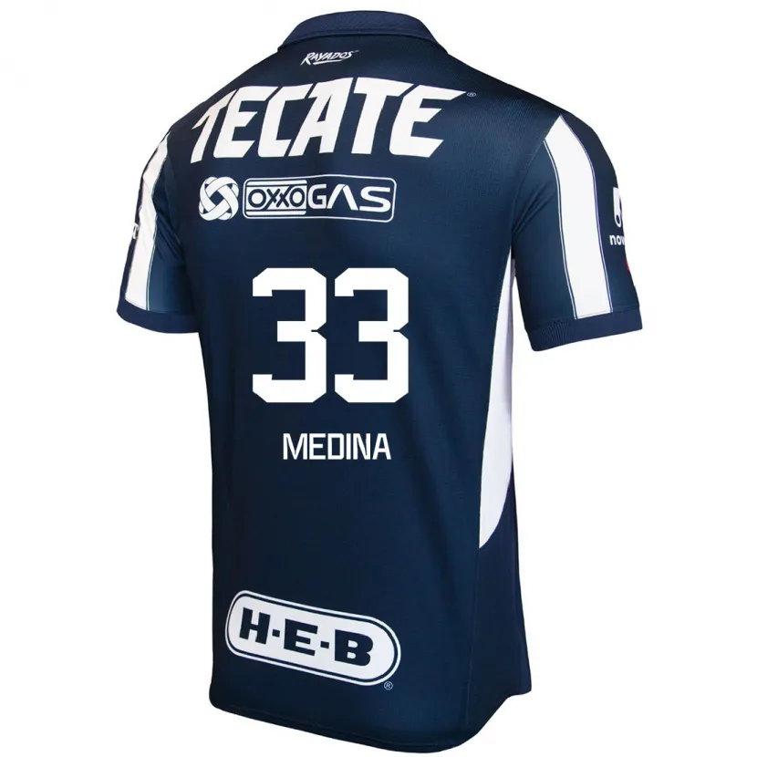 Danxen Herren Stefan Medina #33 Blau Rot Weiß Heimtrikot Trikot 2024/25 T-Shirt Österreich