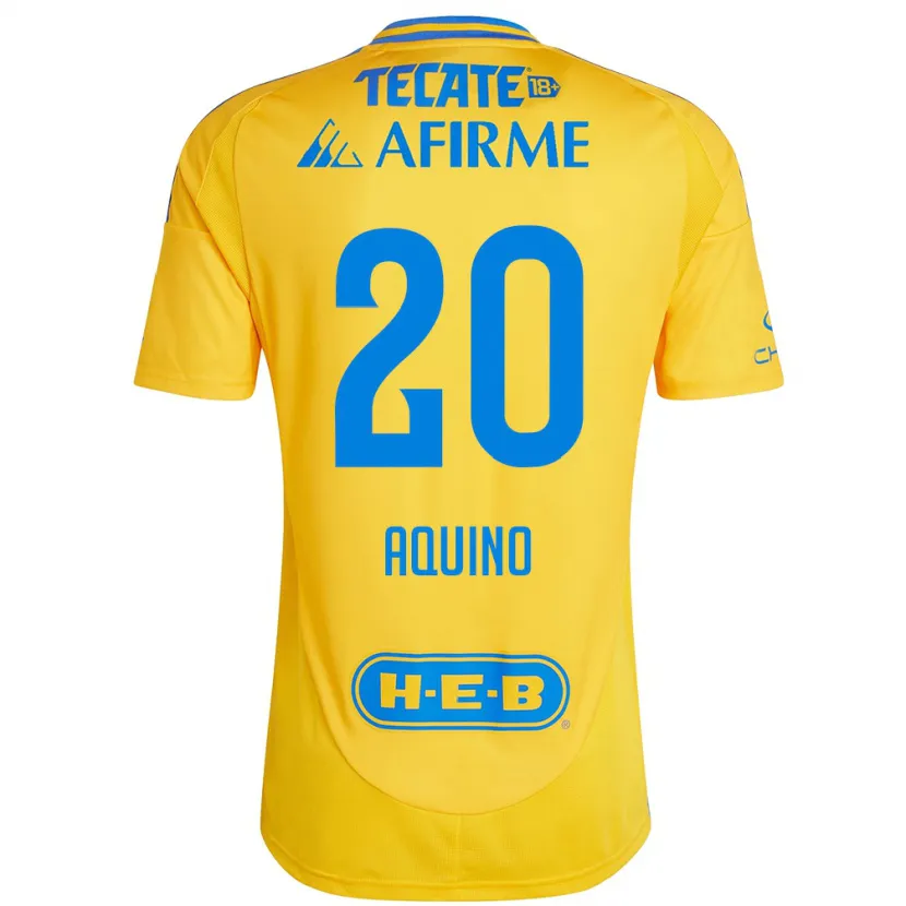 Danxen Herren Javier Aquino #20 Goldgelb Heimtrikot Trikot 2024/25 T-Shirt Österreich