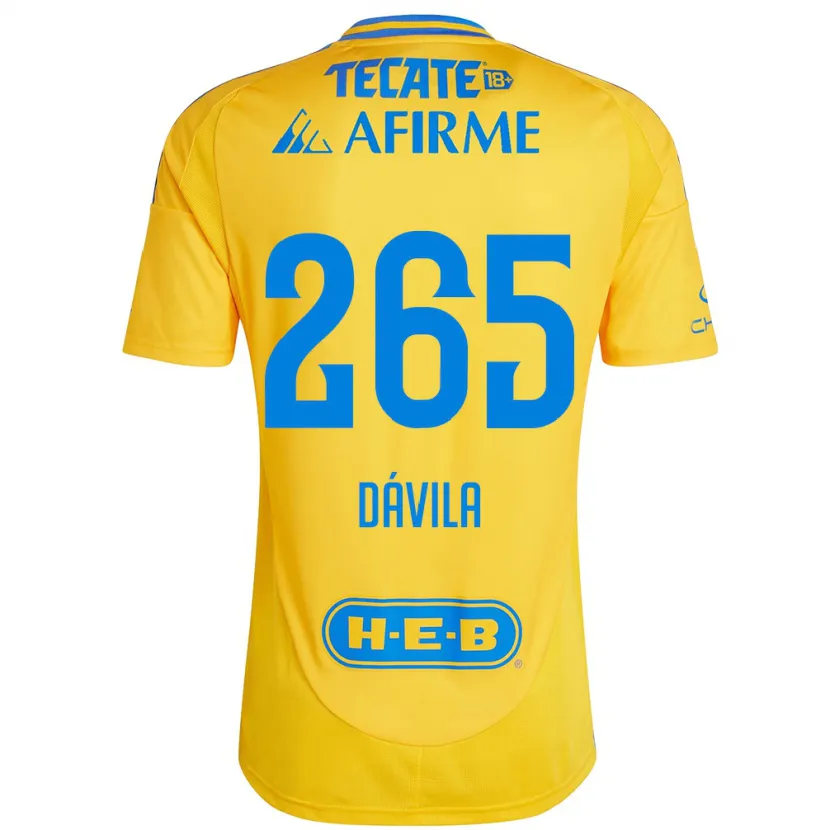 Danxen Herren Emiliano Dávila #265 Goldgelb Heimtrikot Trikot 2024/25 T-Shirt Österreich
