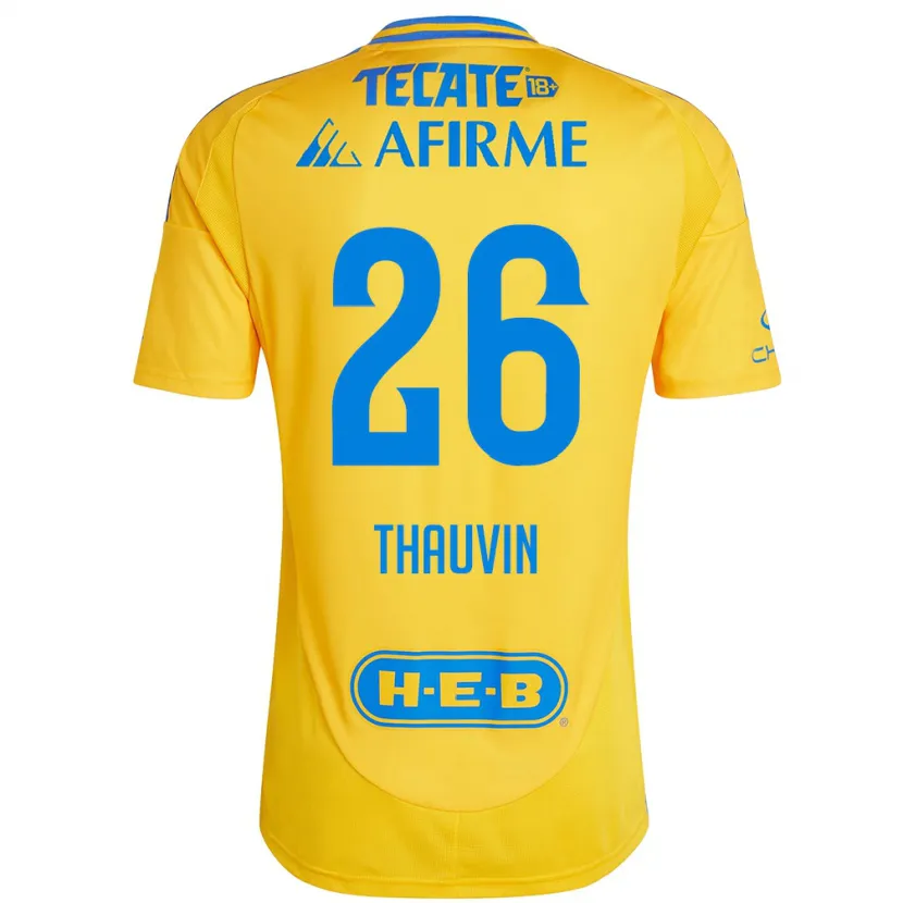 Danxen Herren Florian Thauvin #26 Goldgelb Heimtrikot Trikot 2024/25 T-Shirt Österreich