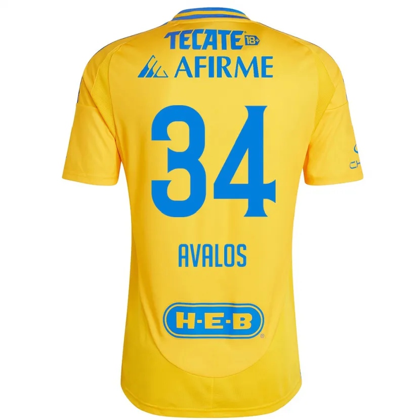 Danxen Herren Erick Avalos #34 Goldgelb Heimtrikot Trikot 2024/25 T-Shirt Österreich