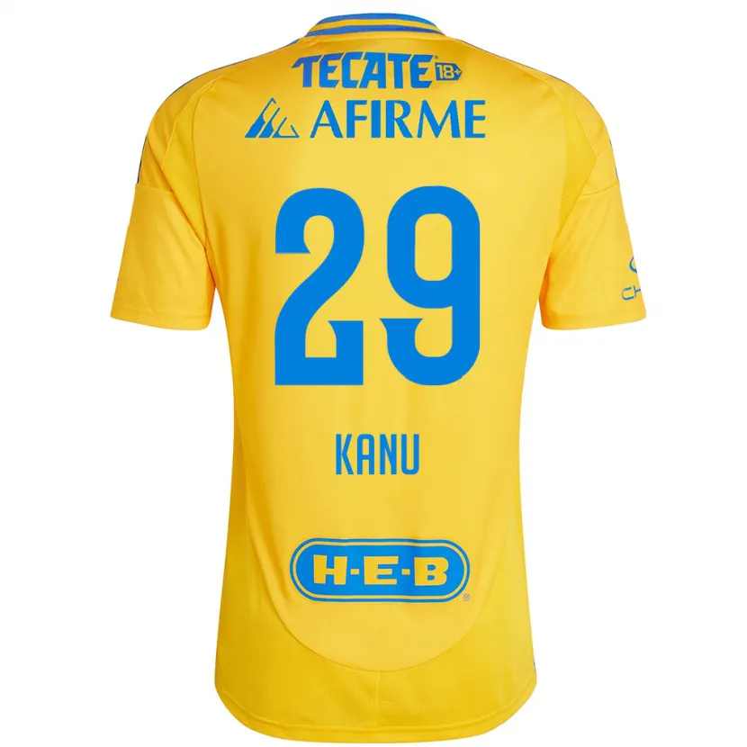 Danxen Herren Uchenna Kanu #29 Goldgelb Heimtrikot Trikot 2024/25 T-Shirt Österreich