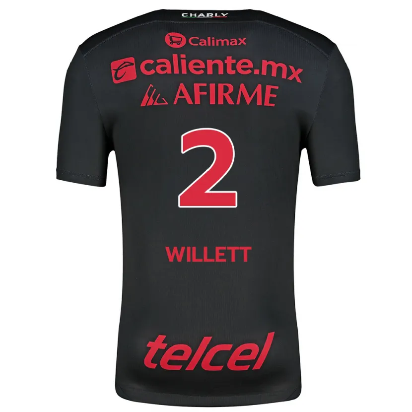 Danxen Herren Adyson Willett #2 Schwarz Rot Heimtrikot Trikot 2024/25 T-Shirt Österreich