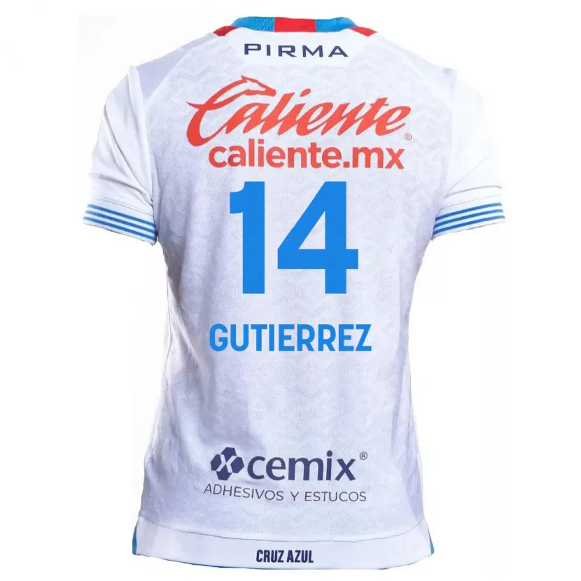 Danxen Herren Alexis Gutiérrez #14 Weiß Blau Auswärtstrikot Trikot 2024/25 T-Shirt Österreich