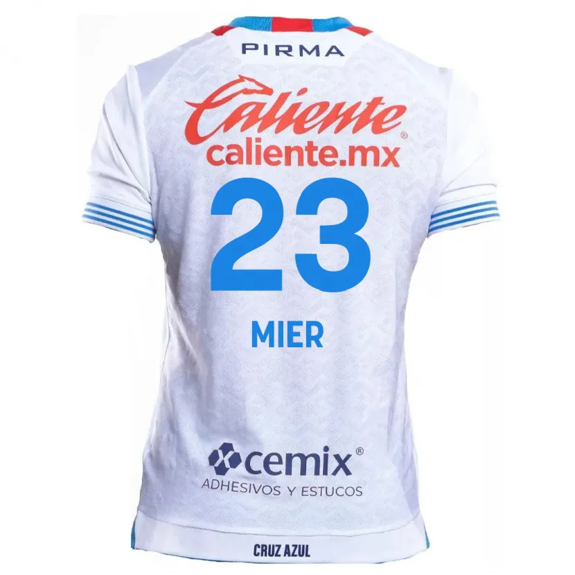Danxen Herren Kevin Mier #23 Weiß Blau Auswärtstrikot Trikot 2024/25 T-Shirt Österreich
