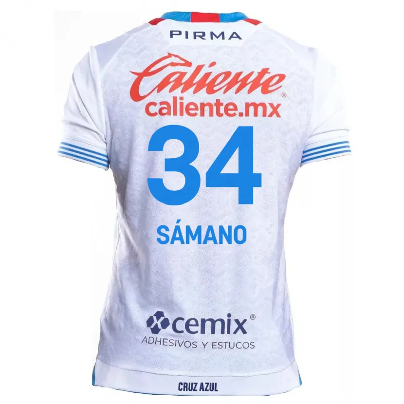 Danxen Herren Leonardo Sámano #34 Weiß Blau Auswärtstrikot Trikot 2024/25 T-Shirt Österreich