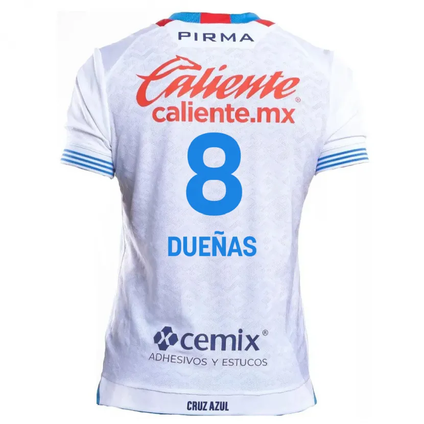 Danxen Herren Jesús Dueñas #8 Weiß Blau Auswärtstrikot Trikot 2024/25 T-Shirt Österreich