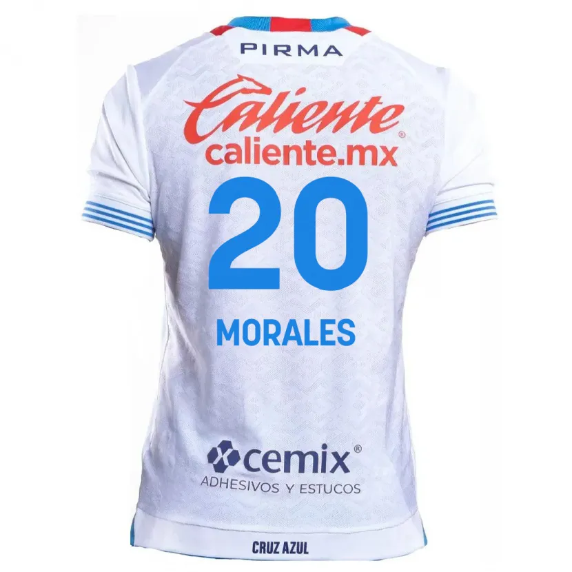 Danxen Herren Iván Morales #20 Weiß Blau Auswärtstrikot Trikot 2024/25 T-Shirt Österreich