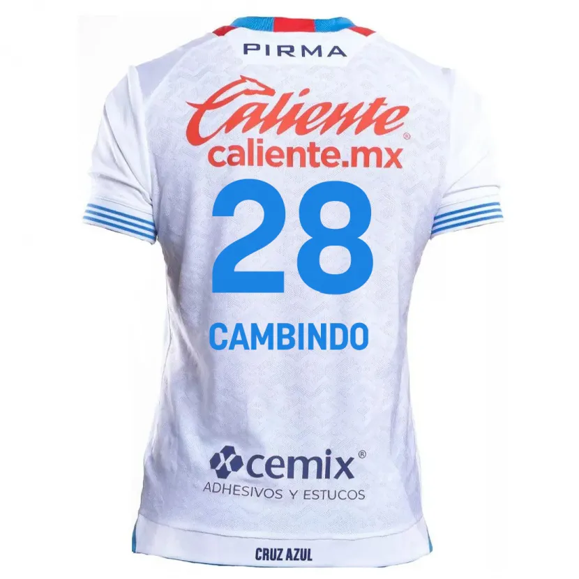 Danxen Herren Diber Cambindo #28 Weiß Blau Auswärtstrikot Trikot 2024/25 T-Shirt Österreich
