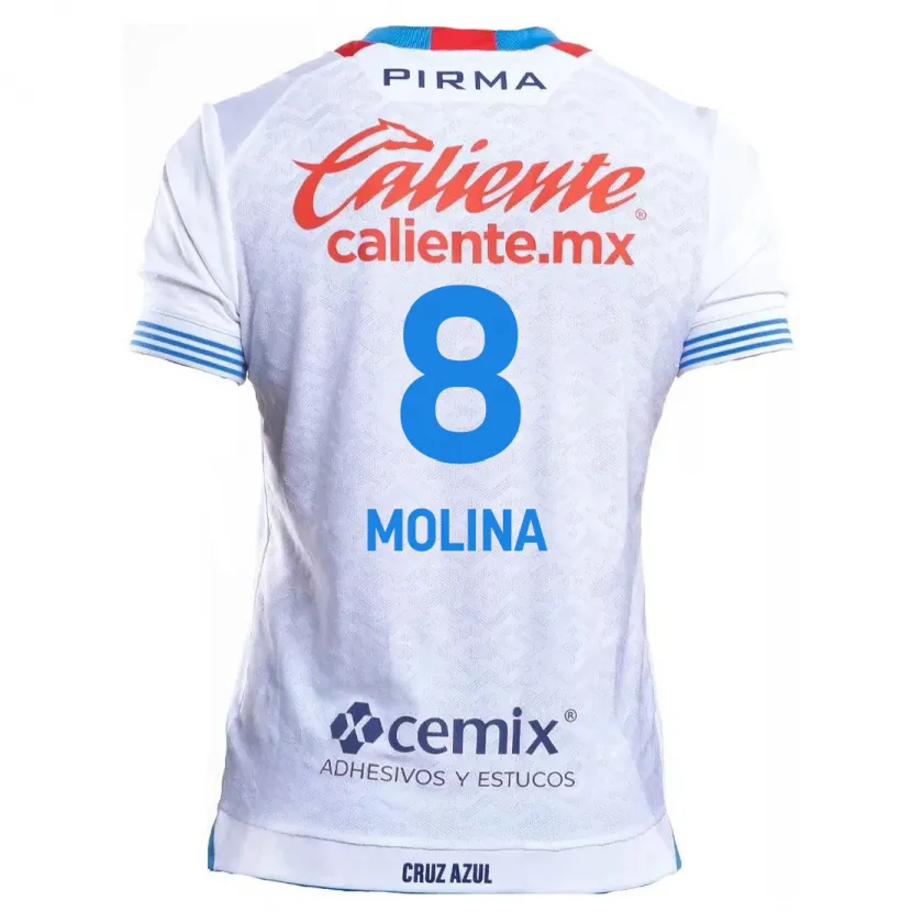 Danxen Herren Dalia Molina #8 Weiß Blau Auswärtstrikot Trikot 2024/25 T-Shirt Österreich