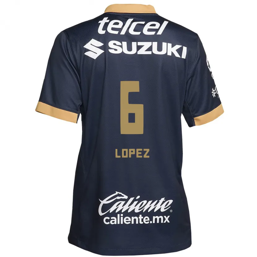 Danxen Herren Nathalia Lopez #6 Obsidian Gold Weiß Auswärtstrikot Trikot 2024/25 T-Shirt Österreich