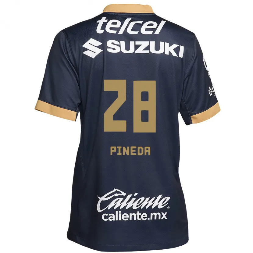 Danxen Herren Grecia Pineda #28 Obsidian Gold Weiß Auswärtstrikot Trikot 2024/25 T-Shirt Österreich