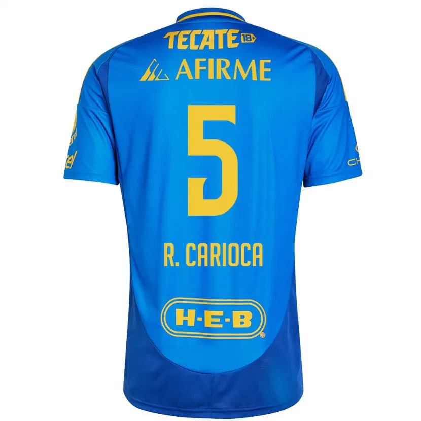 Danxen Herren Rafael Carioca #5 Blau Gelb Auswärtstrikot Trikot 2024/25 T-Shirt Österreich