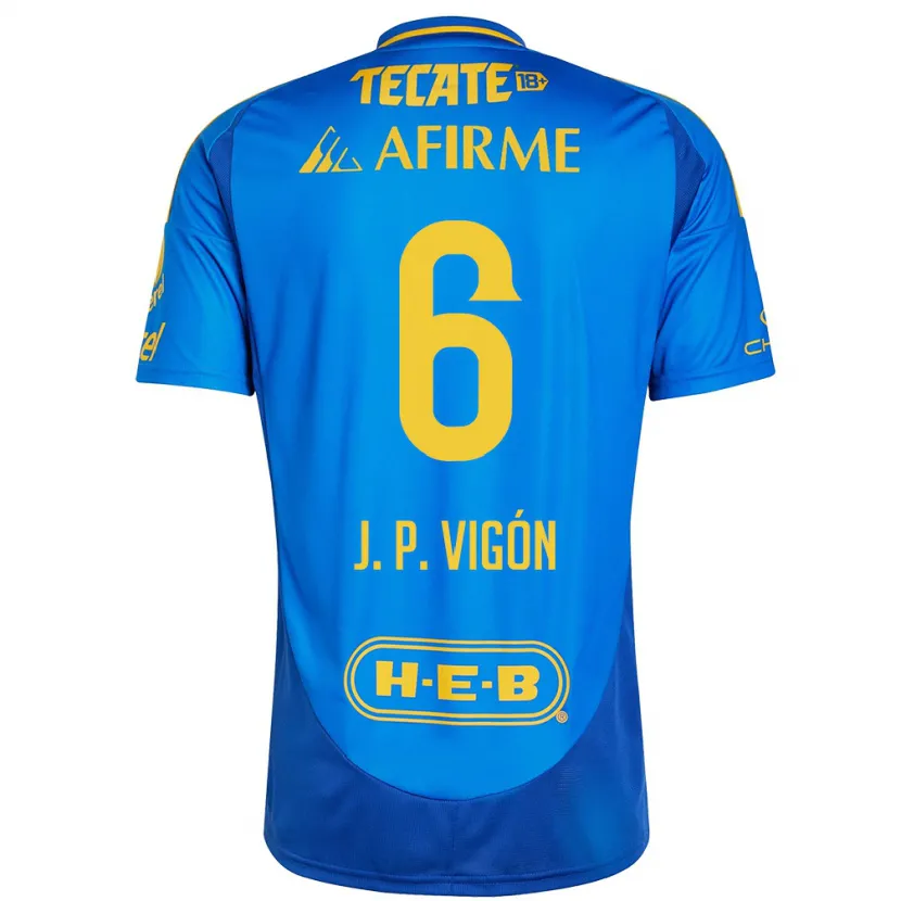 Danxen Herren Juan Pablo Vigón #6 Blau Gelb Auswärtstrikot Trikot 2024/25 T-Shirt Österreich