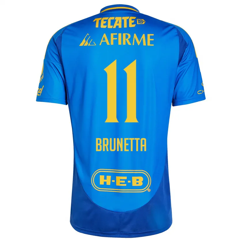 Danxen Herren Juan Brunetta #11 Blau Gelb Auswärtstrikot Trikot 2024/25 T-Shirt Österreich