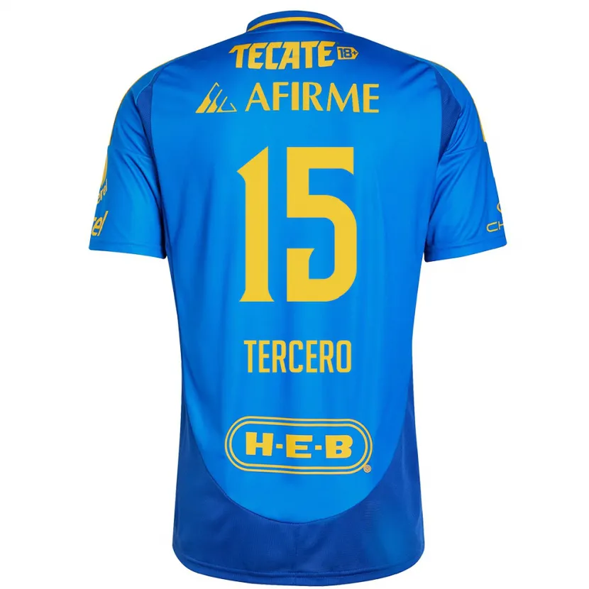 Danxen Herren Eduardo Tercero #15 Blau Gelb Auswärtstrikot Trikot 2024/25 T-Shirt Österreich